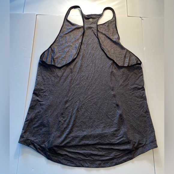 Lululemon Time to Sweat Tank  Heathered Black/Black  EUC - Picture 4 of 8